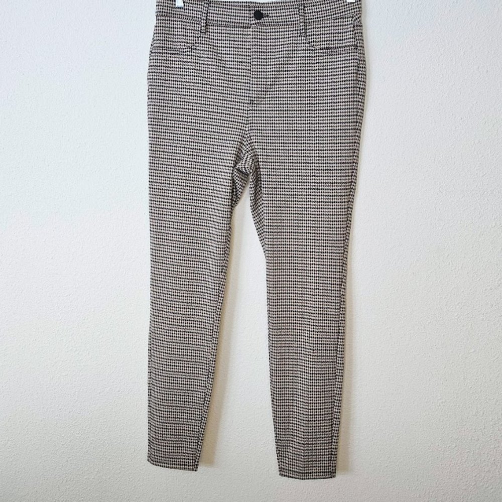 Ann Taylor LOFT Dress Slim Straight Leg Women's Knit Stretch Houndstooth Size 10